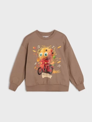 Obrázek produktu Sinsay - Bluza crewneck z nadrukiem Italian Brainrot Skifidol - brązowy