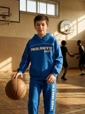 Obrázek produktu Sinsay - Bluza hoodie z napisem - niebieski