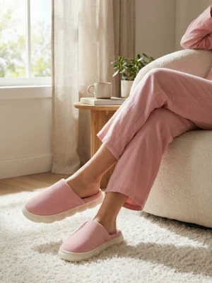 Obrázek produktu Sinsay - Nazouvací pantofle s měkkým svrškem - pastelová růžová
