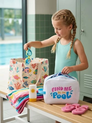 Obrázek produktu Sinsay - Organizér do kufru s nápisem „Find me at the pool“ - vícebarevná
