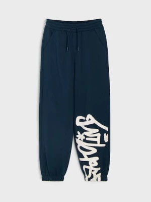 Obrázek produktu Sinsay - Spodnie dresowe jogger oversize - granatowy