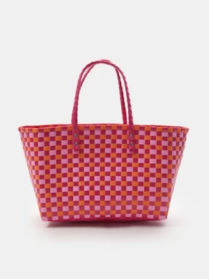 Obrázek produktu Sinsay - Pletená shopper taška s kostkovaným vzorem - vícebarevná