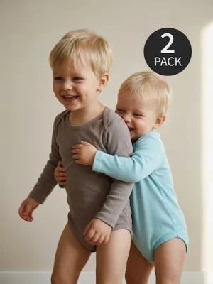Obrázek produktu Sinsay - Prążkowane body 2 pack - błękitny