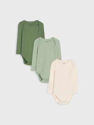 Obrázek produktu Sinsay - Prążkowane body 3 pack - kremowy