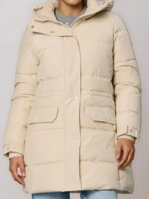 Obrázek produktu Sinsay - Prošívaná puffer bunda s kapucí - béžová