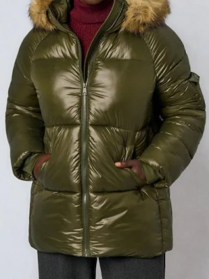 Obrázek produktu Sinsay - Prošívaná puffer bunda - tmavě zelená