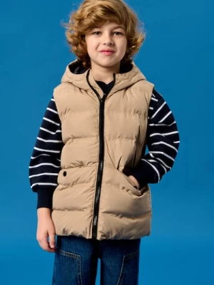 Obrázek produktu Sinsay - Prošívaná puffer vesta s kapucí - béžová