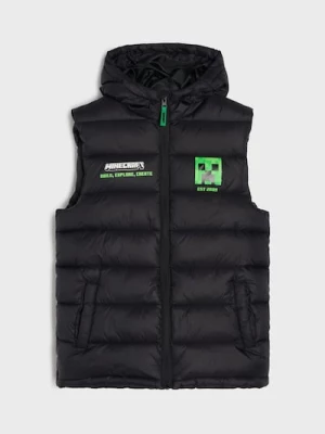 Obrázek produktu Sinsay - Prošívaná puffer vesta s kapucí Minecraft - černá