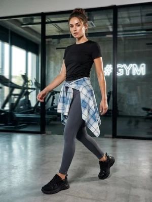 Obrázek produktu Sinsay - Proužkované legíny s vysokým pasem - námořnická modrá