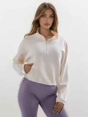 Obrázek produktu Sinsay - Rozepínací mikina soft touch s příměsí viskózy - krémová