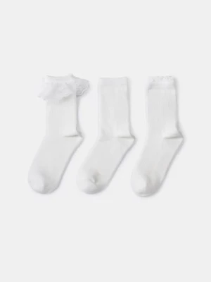 Obrázek produktu Sinsay - Sada ponožek s krajkovým lemem 3 pack - vícebarevná