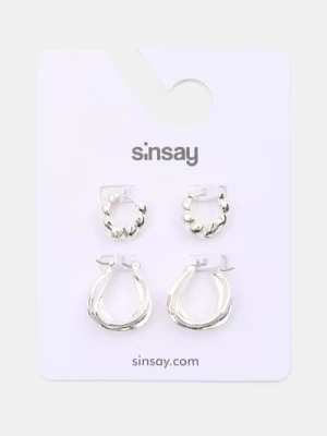 Obrázek produktu Sinsay - Sada stříbrných náušnic 2 pack - sříbrná
