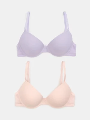 Obrázek produktu Sinsay - Sada žebrovaných push-up podprsenek 2 pack - vícebarevná