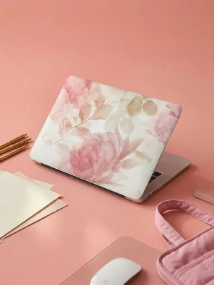 Obrázek produktu Sinsay - Samolepka na notebook s květinovým motivem - pastelová růžová