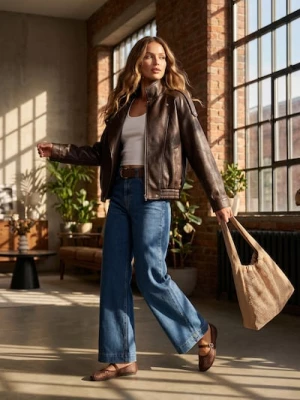 Obrázek produktu Sinsay - Síťovaná shopper taška se stahovací šňůrkou - béžová