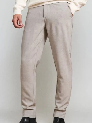 Obrázek produktu Sinsay - Slim fit chino kalhoty s kostkovaným vzorem - šedá