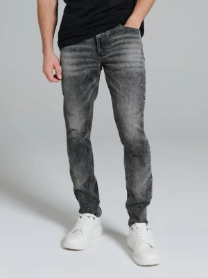 Obrázek produktu Sinsay - Slim fit džíny s efektem praní - šedá