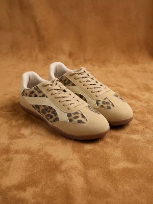 Obrázek produktu Sinsay - Šněrovací sneakersy s leopardím vzorem z imitace semiše - vícebarevná