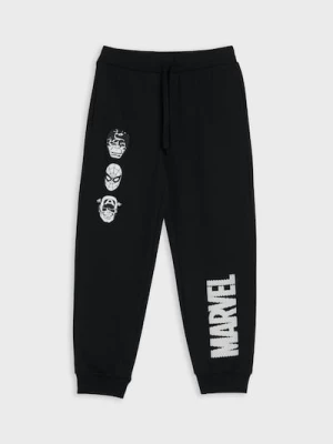 Obrázek produktu Sinsay - Spodnie dresowe jogger z nadrukiem Marvel - czarny
