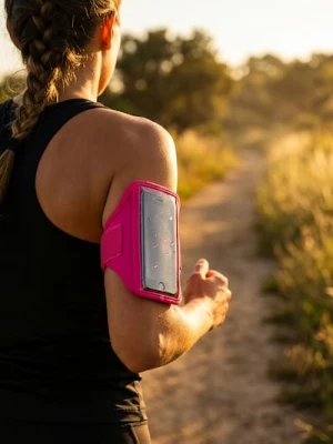 Obrázek produktu Sinsay - Sportovní pouzdro na telefon na paži pro běhání - sytě růžová