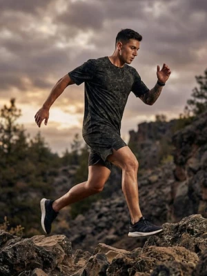 Obrázek produktu Sinsay - Sportovní tričko s maskáčovým vzorem SNSY PERFORMANCE - vícebarevná