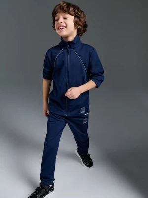 Obrázek produktu Sinsay - Sportowe spodnie jogger z odblaskowym nadrukiem Active - granatowy