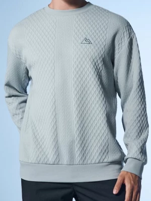 Obrázek produktu Sinsay - Strukturovaná mikina crewneck - modrá