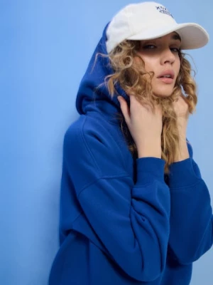 Obrázek produktu Sinsay - Tepláková mikina hoodie s potiskem "Le Soleil" - modrá