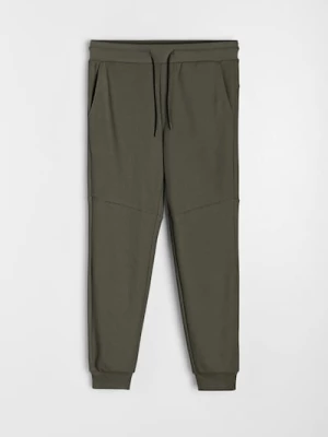 Obrázek produktu Sinsay - Teplákové jogger kalhoty z piké látky - khaki