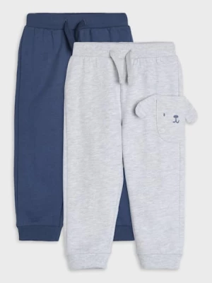 Obrázek produktu Sinsay - Spodnie dresowe jogger z elementami 3D 2 pack - mid blue