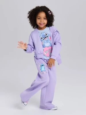 Obrázek produktu Sinsay - Tepláky se širokými nohavicemi Lilo & Stitch - levandulová