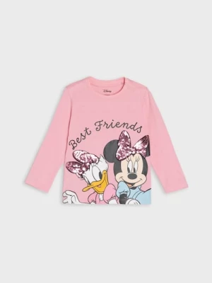 Obrázek produktu Sinsay - Tričko s dlouhými rukávy zdobené flitry Minnie Mouse - růžová