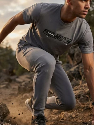 Obrázek produktu Sinsay - Tričko s krátkým rukávem slim fit SNSY PERFORMANCE - šedá