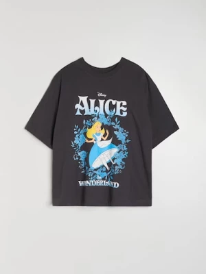 Obrázek produktu Sinsay - Tričko s potiskem Alice in the Wonderland - šedá