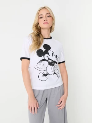 Obrázek produktu Sinsay - Tričko s potiskem Mickey Mouse - krémová
