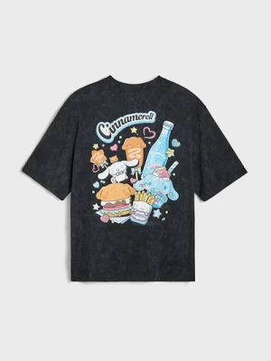 Obrázek produktu Sinsay - Tričko s potiskem na zádech Cinnamoroll - černá