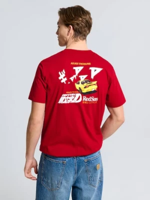 Obrázek produktu Sinsay - Tričko s potiskem na zádech Initial D Elyaf - červená