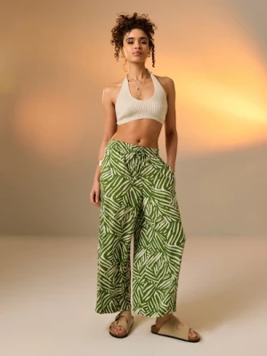 Obrázek produktu Sinsay - Viskózové kalhoty culottes - neonová