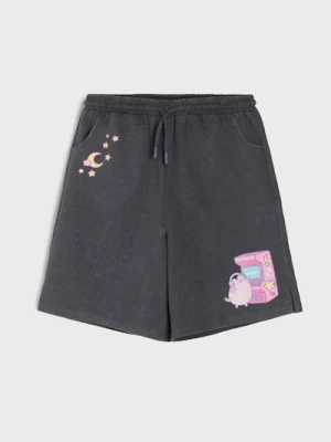 Obrázek produktu Sinsay - Volné šortky s potiskem Pusheen the Cat - šedá