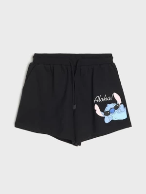 Obrázek produktu Sinsay - Volné šortky s potiskem Stitch - černá
