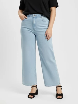 Obrázek produktu Sinsay - Wide leg džíny s opraným efektem Plus size - modrá