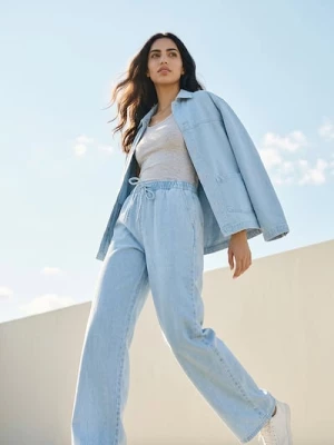 Obrázek produktu Sinsay - Wide-leg jogger džíny - modrá