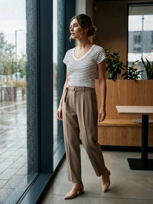 Obrázek produktu Sinsay - Žebrovaný cropped top s proužky - vícebarevná