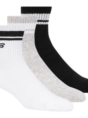 Obrázek produktu Skechers Chlapci 3 Pack Boys' Crew ponožky v Bílý/Černá, Velikost Poloviční