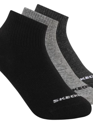Obrázek produktu Skechers Chlapci 3 Pack Boys' Quarter Crew Cotton ponožky v Černá/Šedá, Velikost Poloviční