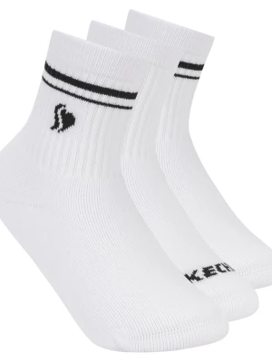 Obrázek produktu Skechers Dívky 3 Pack Girls' Low Crew Ribbed ponožky v Bílý, Velikost Malý