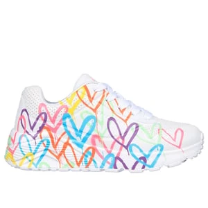 Obrázek produktu Skechers Dívky JGoldcrown: UNO Lite - Spread the Love Shoes v Bílá, Velikost 32