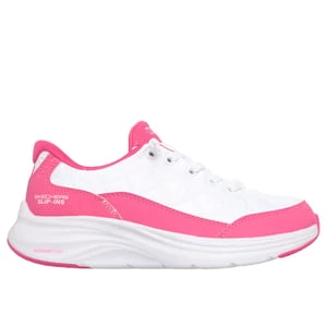 Obrázek produktu Skechers Dívky Slip-ins: Contour Foam - Cozy Fit Shoes v Bílý/Sytě Růžová, Velikost 32, Pratelné v pračce