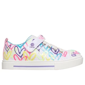 Obrázek produktu Skechers Dívky Twinkle Toes JGoldcrown: Twinkle Sparks - Love Medley Teniska v Bílá, Velikost 32