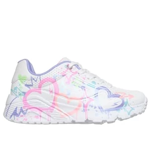 Obrázek produktu Skechers Dívky UNO Lite - Reigning Love Shoes v Bílá, Pratelné v pračce